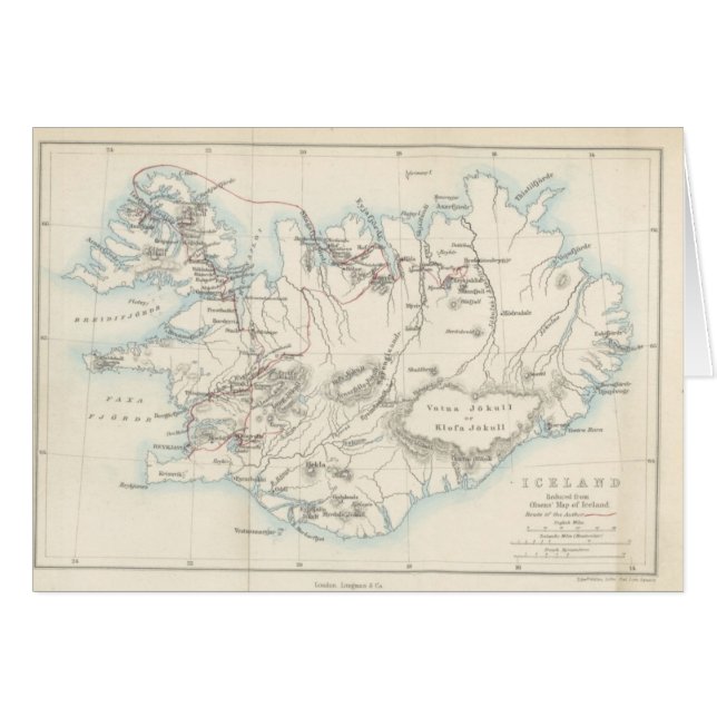 Island Hälsningskort (Framsidan Horizontal)