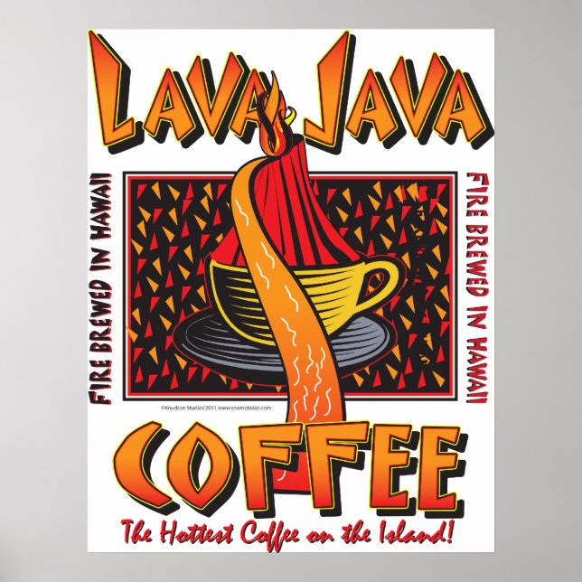 Island Hawaiian Lava Java Coffee Poster (Framsidan)