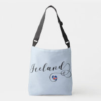 Island Heart Anpassade Bag, isländska