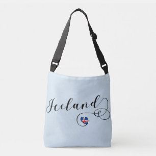 Island Heart Anpassade Bag, isländska Axelväska