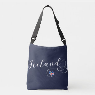 Island Heart Anpassade Bag, isländska Axelväska