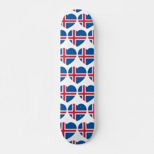 Island Heart Flagga Mini Skateboard Bräda 18,5 Cm