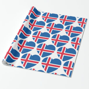 Island Heart Flagga Presentpapper