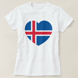 Island Heart Flagga T Shirt