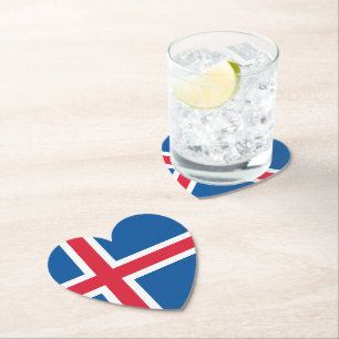 Island Heart Flagga Underlägg Papper