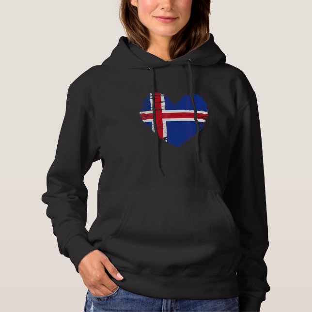 Island Heart Islands Flagga Islands Pride T Shirt (Framsida)