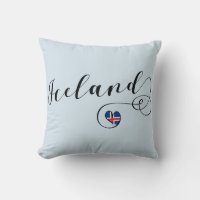 Island Heart Throw Cushion, isländska