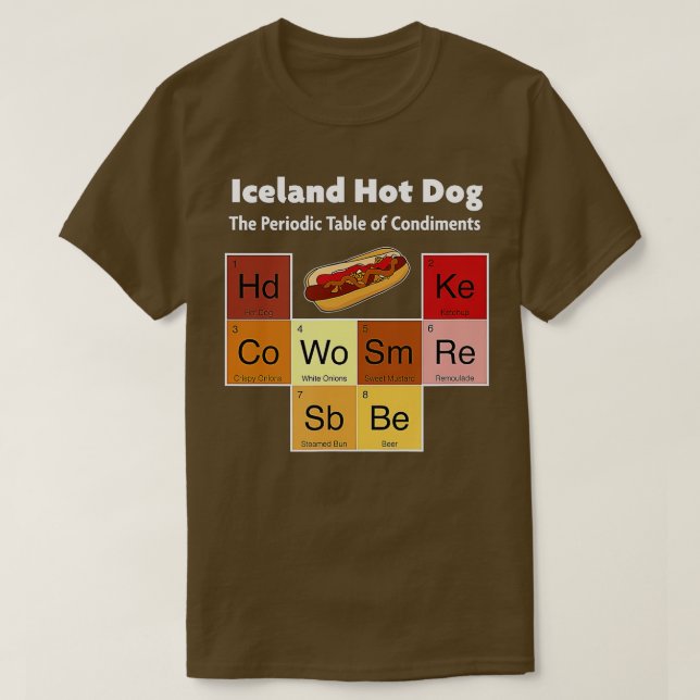 Island Hett Hund Viking Cuisine Reykjavik Remoulad T Shirt (Design framsida)