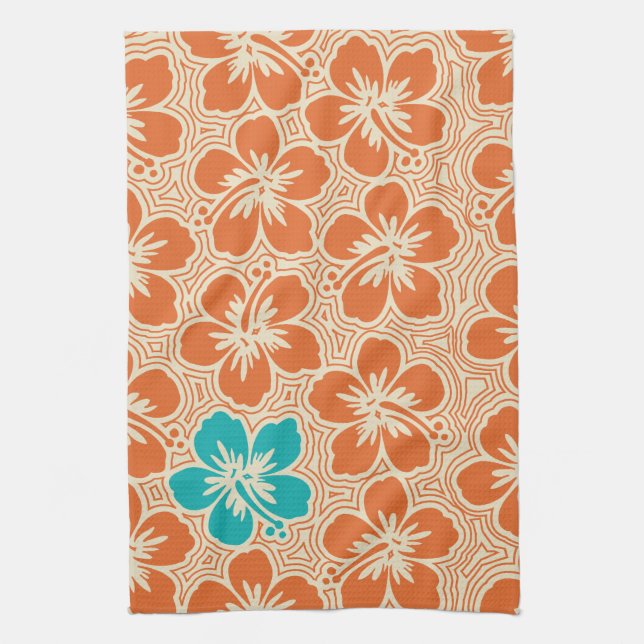 Island Hibiscus Hawaiian Kitchen Towel Kökshandduk (Vertikal)