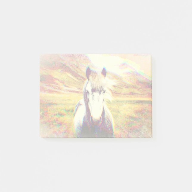 Island Horse Digital Art Post-it Block (Framsida)