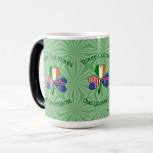 Island Irland USA Shamrock Flag Personlig Magisk Mugg