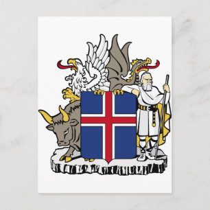 Island IS Ísland Jackar arm Vykort