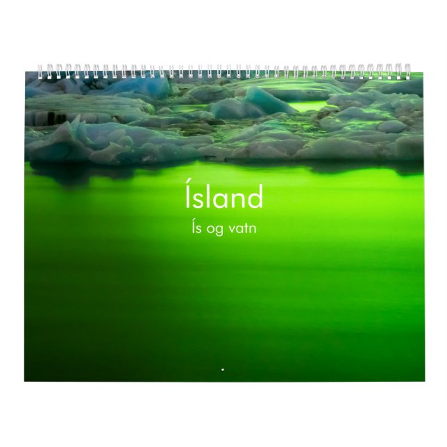 Island: Ís og Vatn (is och vatten) Kalender (Omslag)