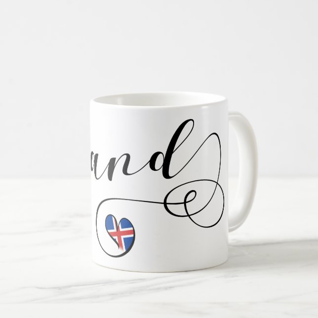 Island Ísland Heart Mugg (Framsida höger)