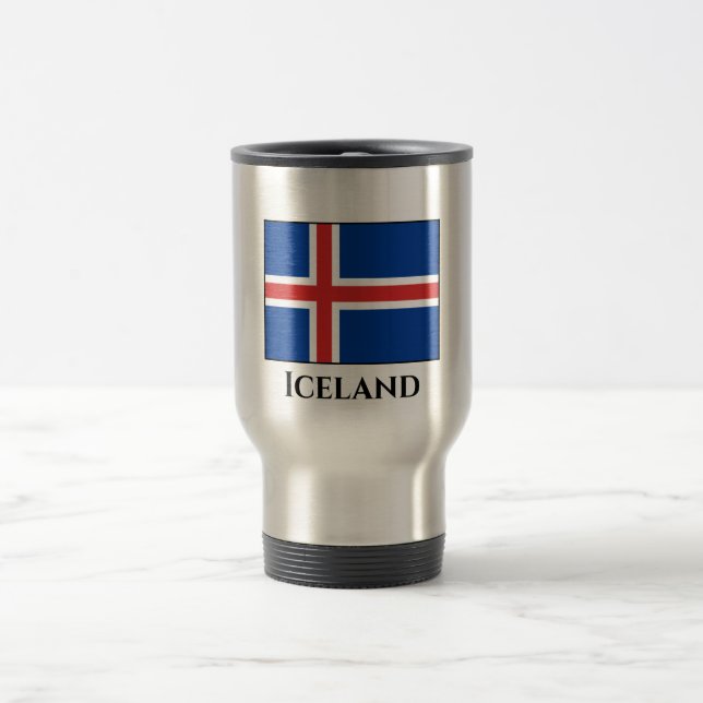Island (isländska) Flagga Resemugg (Center)