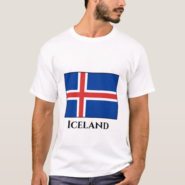 Island (isländska) Flagga T Shirt (Framsida)