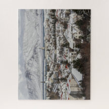 Island Jigszawa Puzzle - Reykjavik på vintern