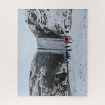 Island Jigszons Puzzle - Skogafoss vattenfall Vint