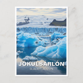 Island Jökulsárlón Glacier Lagoon Travel Vykort