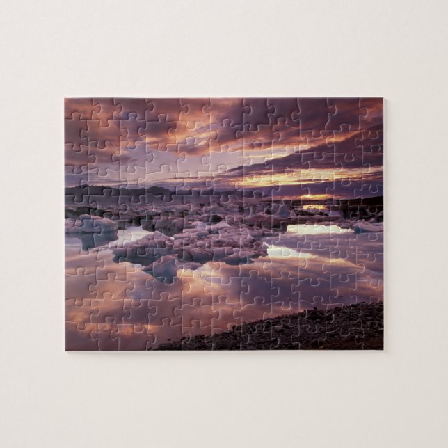 Island, Jokulsarlon lagun, Landskap Pussel (Horisontell)