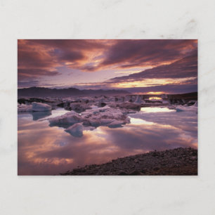 Island, Jokulsarlon lagunen, Landskap Vykort