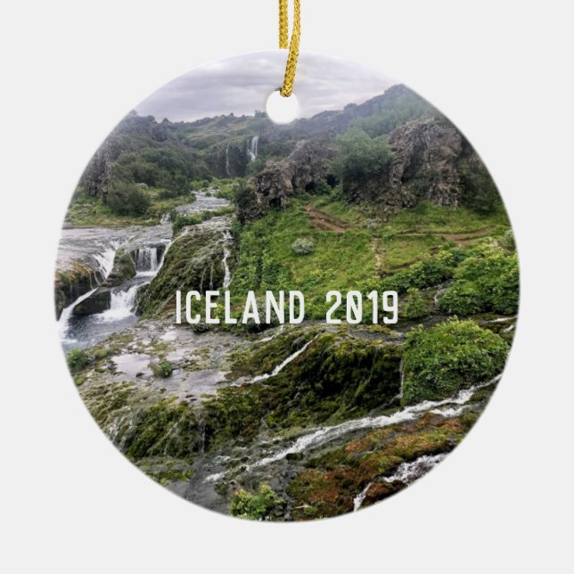 Island - julgransprydnad keramik (Framsidan)