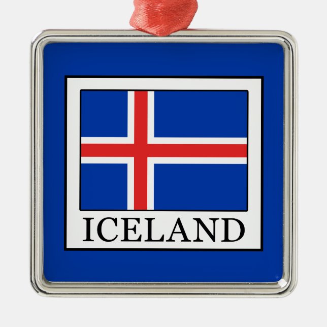 Island Julgransprydnad Metall (Framsidan)