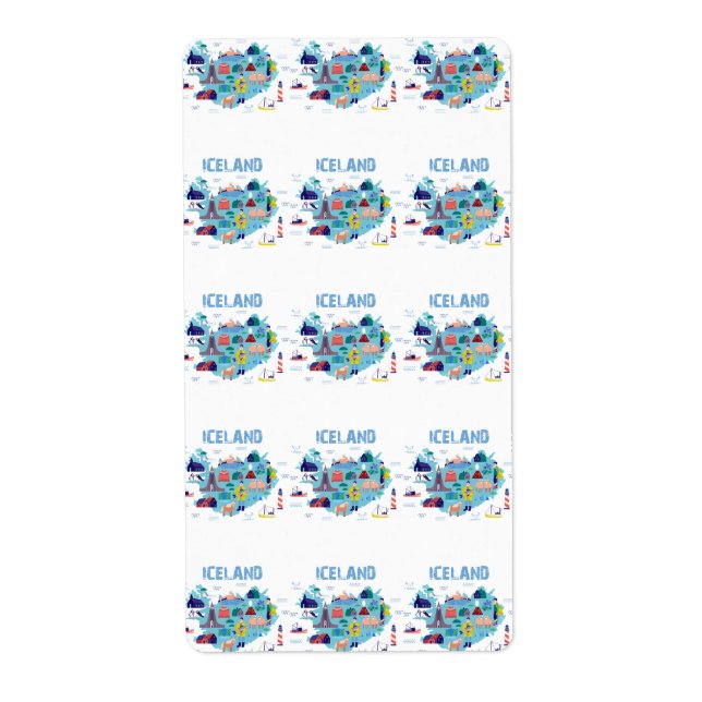 Island karta fraktsedel (Framsidan)