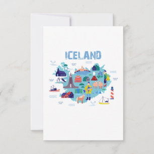 Island karta tack kort
