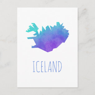 Island Karta Vykort