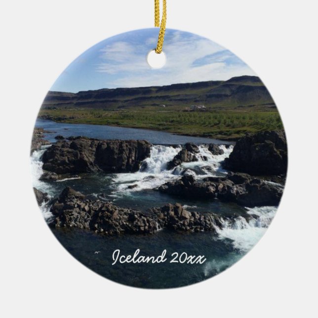 Island - keramisk prydnad julgransprydnad keramik (Framsidan)