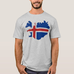 Island land flagga tee shirt