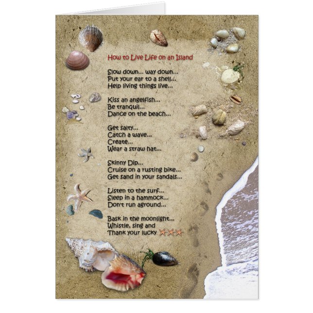 Island Life Hälsningskort (Framsidan)