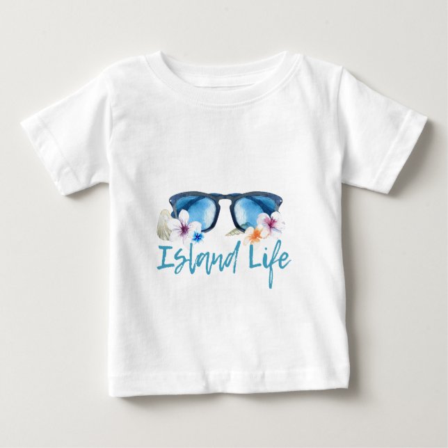 Island Life Sunglasses T Shirt (Framsida)