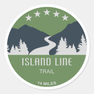 Island Line Trail Runt Klistermärke
