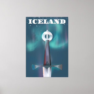 Island Medieval Sword Canvastryck