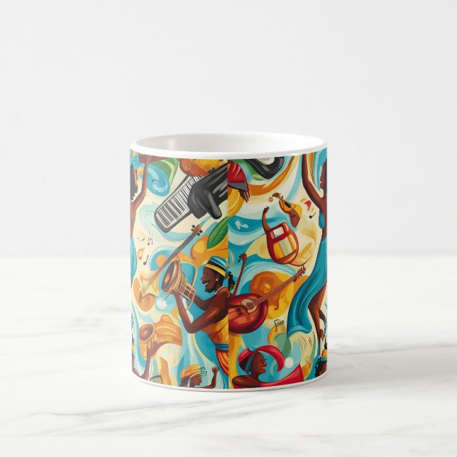 "Island Melodies: Dance in Colorful Harmony" Kaffemugg (Center)