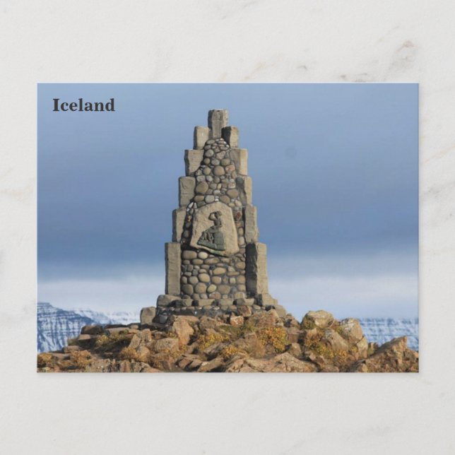 Island, Monument Stephan Stephansson, Vatnsskard Vykort (Framsida)