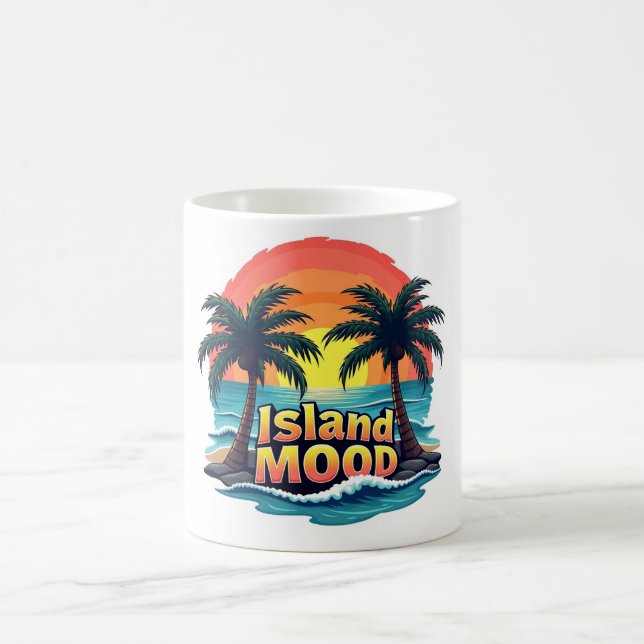 Island Mood Sunset Handflatan Mugg (Center)