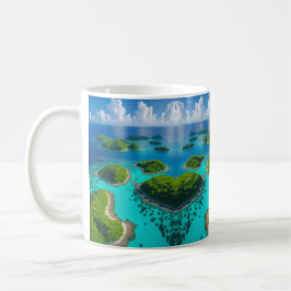 "Island Mornings: Aerial Ocean View Kaffemugg