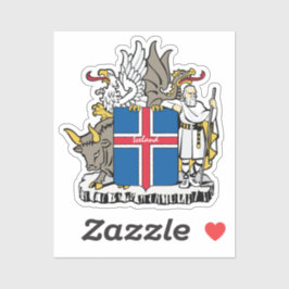 Island och isländsk flagga, emblem, helgdag/idrott klistermärken