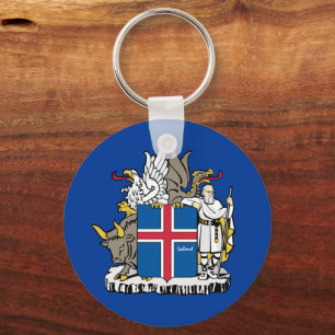 Island och isländsk flagga, emblem, helgdag/idrott nyckelring