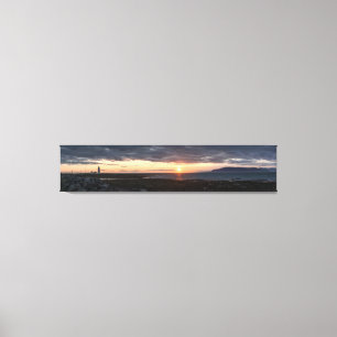 Island panorama sunset canvas