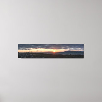 Island panorama sunset canvas