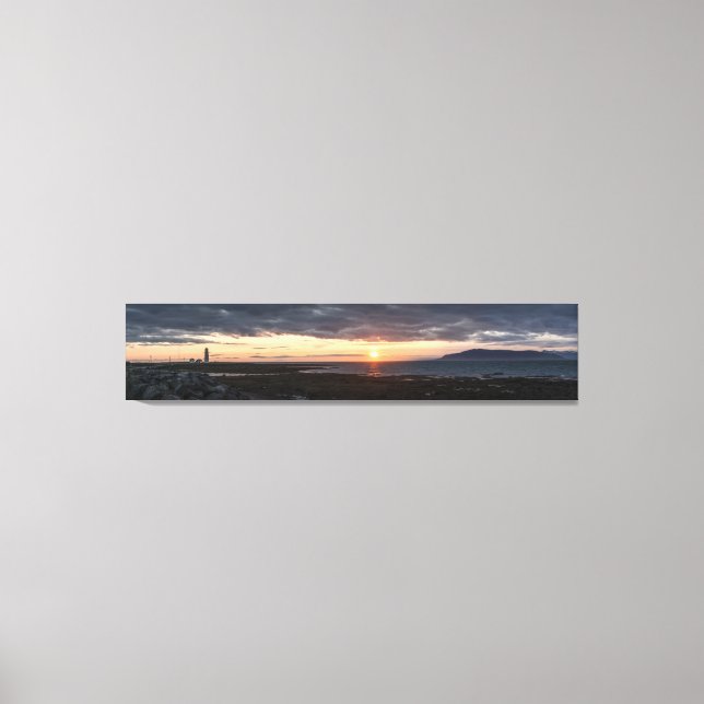 Island panorama sunset canvas (Framsida)