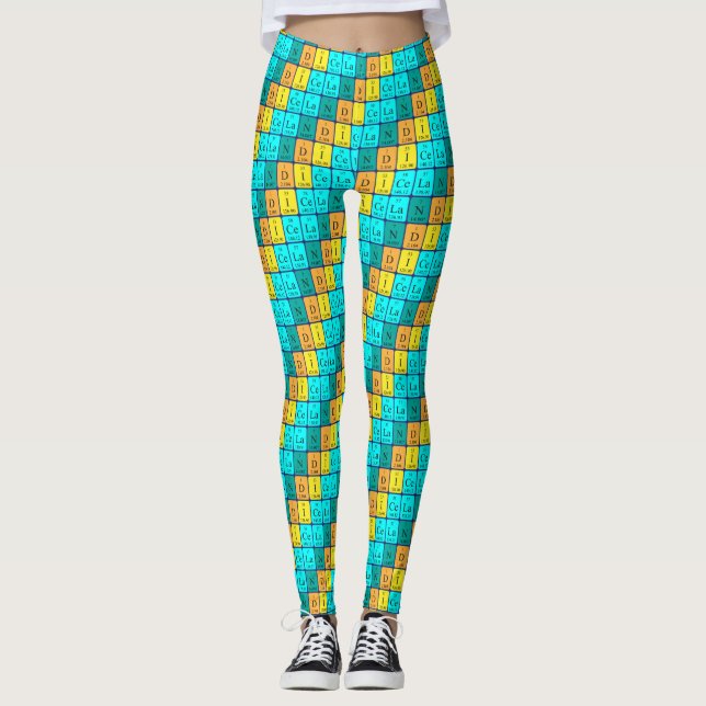 Island patriotiska periodiska benen från bord (5) leggings (Framsida)