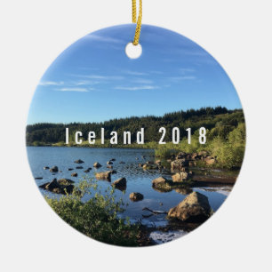 Island - personifierad keramisk prydnad julgransprydnad keramik