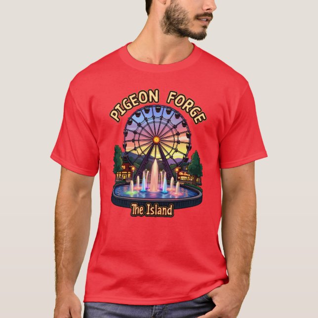 Island - Pigeon Forge-pojkarna och manar T Shirt (Framsida)