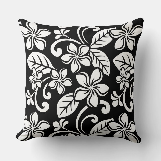 ISLAND PLUMERIA (BLACK) KUDDE (Framsida)
