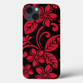 ISLAND PLUMERIA (BLACK/RED)